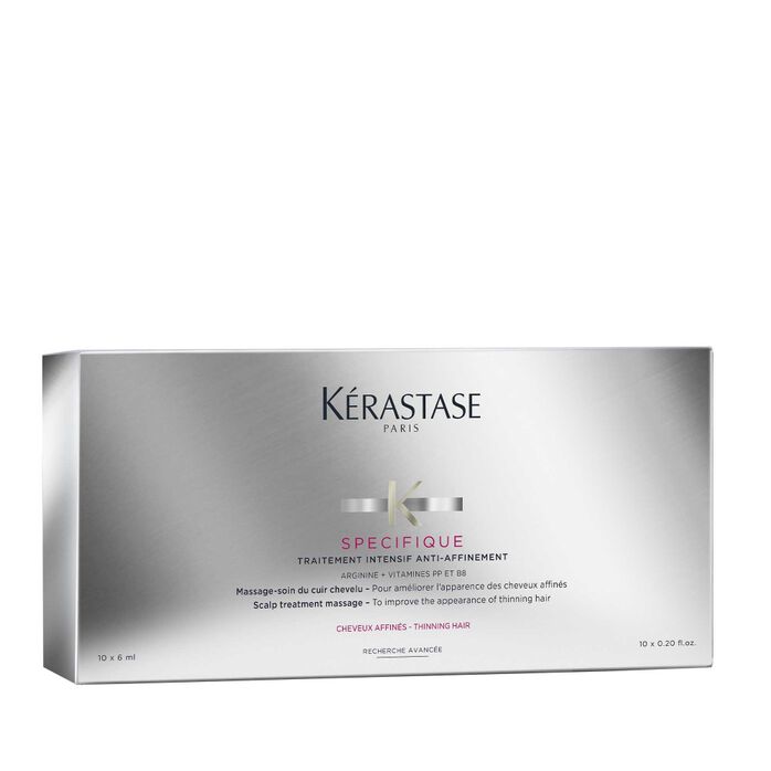 KÉRASTASE | SPÉCIFIQUE | TRAITEMENT INTENSIF ANTI-AFFINEMENT | MASSAGE-SOIN CUIR CHEVELU INTENSIF 10 JOURS POUR CROISSANCE & FORTIFICATION DES CHEVEUX | HOMME & FEMME | 10 X FLACONS DE 6 ML