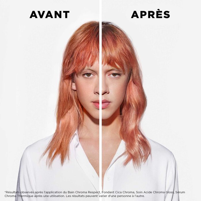 KÉRASTASE | CHROMA ABSOLU | SÉRUM CHROMA THERMIQUE | SÉRUM THERMO-PROTECTEUR HYDRATANT & ANTI-FRISOTTIS SANS RINÇAGE POUR CHEVEUX COLORÉS SENSIBILISÉS OU ABÎMÉS | 150 ML