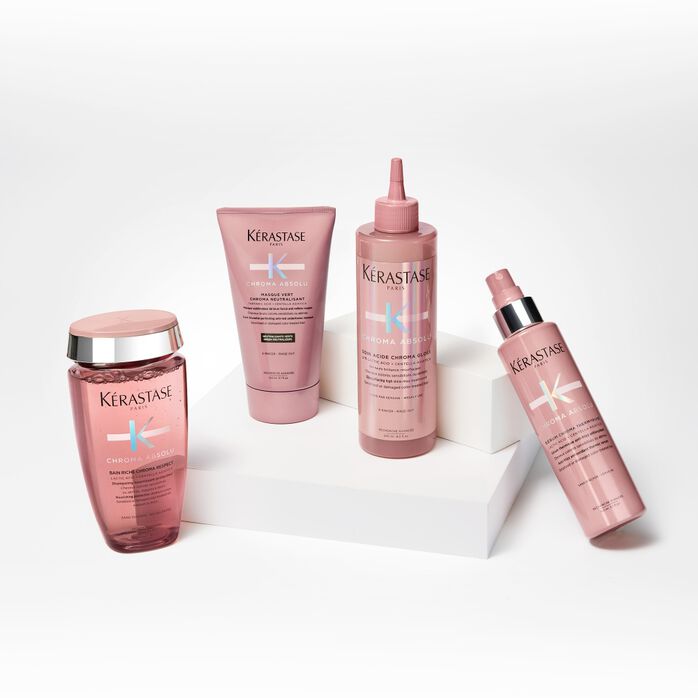 KÉRASTASE | CHROMA ABSOLU | SÉRUM CHROMA THERMIQUE | SÉRUM THERMO-PROTECTEUR HYDRATANT & ANTI-FRISOTTIS SANS RINÇAGE POUR CHEVEUX COLORÉS SENSIBILISÉS OU ABÎMÉS | 150 ML