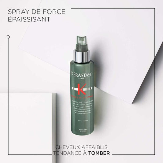 KÉRASTASE | GENESIS HOMME | SPRAY DE FORCE ÉPAISSISSANT | SPRAY DE COIFFAGE RÉCUPÉRATEUR D’ÉPAISSEUR POUR CHEVEUX AFFAIBLIS & AFFINÉS | 150 ML