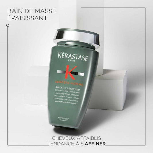 KÉRASTASE | GENESIS HOMME | BAIN DE MASSE ÉPAISSISSANT | SHAMPOING HYDRATANT & VOLUMATEUR POUR CHEVEUX AFFAIBLIS & AFFINÉS | 250 ML