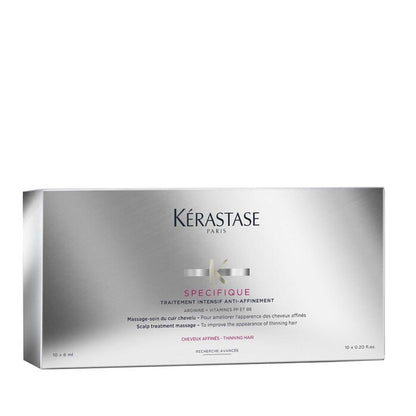 KÉRASTASE | SPÉCIFIQUE | TRAITEMENT INTENSIF ANTI-AFFINEMENT | MASSAGE-SOIN CUIR CHEVELU INTENSIF 10 JOURS POUR CROISSANCE & FORTIFICATION DES CHEVEUX | HOMME & FEMME | 10 X FLACONS DE 6 ML