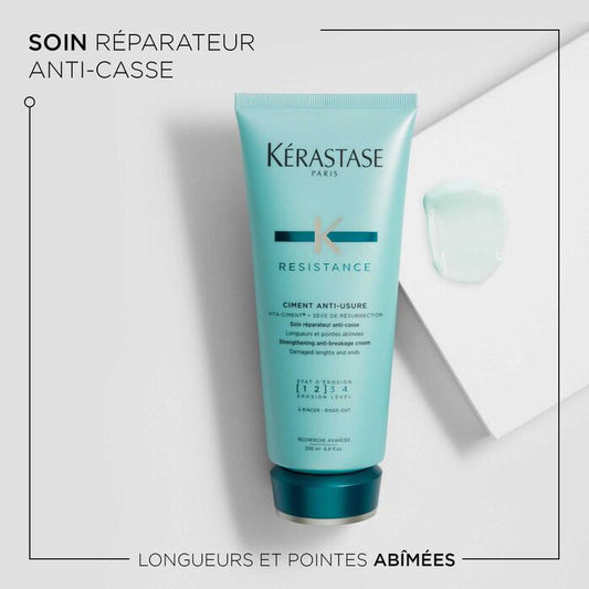 KÉRASTASE | RÉSISTANCE | CIMENT ANTI-USURE | APRÈS-SHAMPOING RÉPARATEUR POUR CHEVEUX ABÎMÉS | 200 ML
