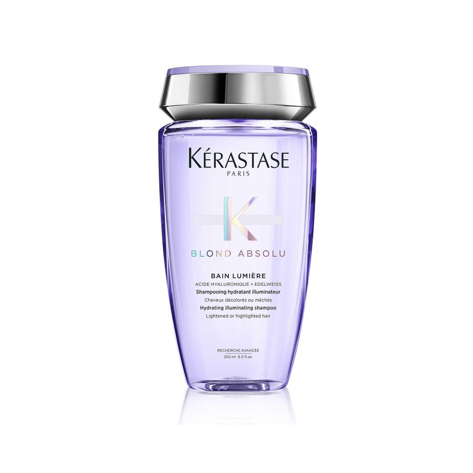 KÉRASTASE | BLOND ABSOLU | BAIN LUMIÈRE | SHAMPOOING HYDRATANT ILLUMINATEUR À L’ACIDE HYALURONIQUE POUR CHEVEUX BLONDS, MÉCHÉS & DÉCOLORÉS | 250 ML