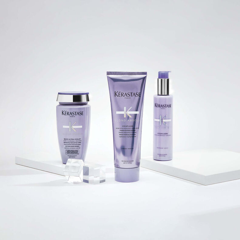 KÉRASTASE | BLOND ABSOLU | CICAFLASH | APRÈS-SHAMPOING À L’ACIDE HYALURONIQUE RÉPARATEUR & ANTI-CASSE POUR CHEVEUX BLONDS, MÉCHÉS & DÉCOLORÉS | 250 ML