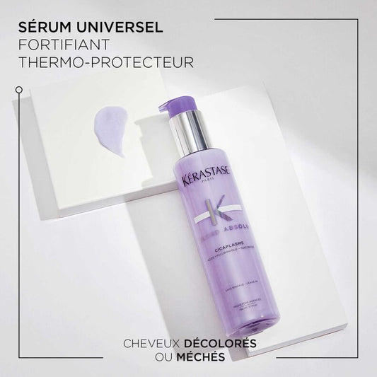 KÉRASTASE | BLOND ABSOLU | CICAPLASME | SÉRUM FORTIFIANT | SOIN THERMO-PROTECTEUR SANS RINÇAGE À L’ACIDE HYALURONIQUE POUR CHEVEUX BLONDS, MÉCHÉS & DÉCOLORÉS | 150 ML
