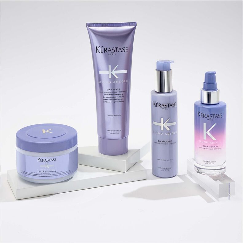 KÉRASTASE | BLOND ABSOLU | CICAPLASME | SÉRUM FORTIFIANT | SOIN THERMO-PROTECTEUR SANS RINÇAGE À L’ACIDE HYALURONIQUE POUR CHEVEUX BLONDS, MÉCHÉS & DÉCOLORÉS | 150 ML