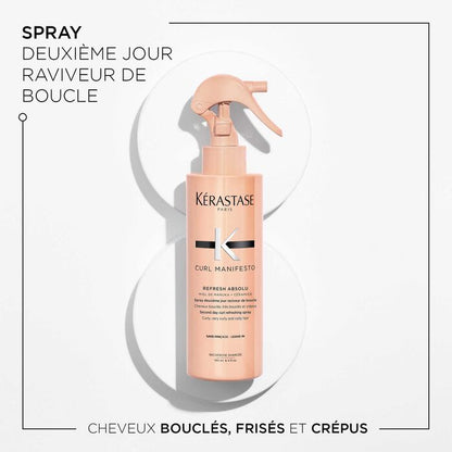KÉRASTASE | CURL MANIFESTO | SPRAY REFRESH ABSOLU | SOIN RAVIVEUR DE BOUCLES INSTANTANÉ POUR CHEVEUX BOUCLÉS, FRISÉS & CRÉPUS | 190 ML