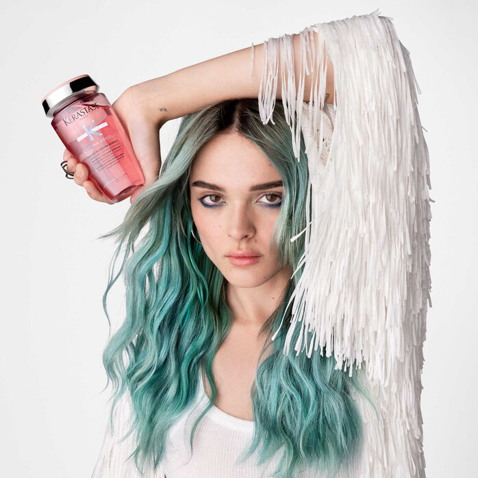 KÉRASTASE | CHROMA ABSOLU | BAIN RICHE CHROMA RESPECT | SHAMPOING NOURRISSANT & PROTECTEUR POUR CHEVEUX COLORÉS SENSIBILISÉS OU ABÎMÉS MOYENS À ÉPAIS | 250 ML