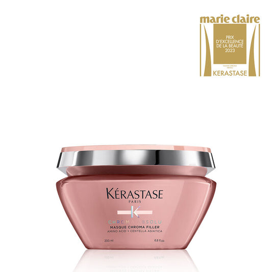 KÉRASTASE | CHROMA ABSOLU | MASQUE CHROMA FILLER | MASQUE COMBLEUR ANTI-POROSITÉ POUR CHEVEUX COLORÉS SENSIBILISÉS OU ABÎMÉS MOYENS À ÉPAIS | 200 ML