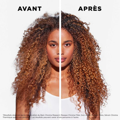KÉRASTASE | CHROMA ABSOLU | MASQUE CHROMA FILLER | MASQUE COMBLEUR ANTI-POROSITÉ POUR CHEVEUX COLORÉS SENSIBILISÉS OU ABÎMÉS MOYENS À ÉPAIS | 200 ML
