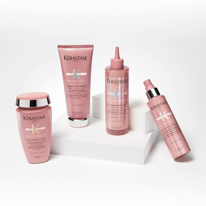 KÉRASTASE | CHROMA ABSOLU | BAIN CHROMA RESPECT | SHAMPOING HYDRATANT PROTECTEUR DOUX POUR CHEVEUX COLORÉS SENSIBILISÉS OU ABÎMÉS FINS À MOYENS | 250 ML