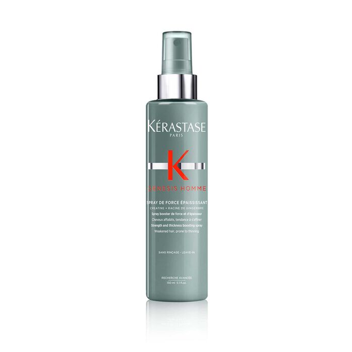 KÉRASTASE | GENESIS HOMME | SPRAY DE FORCE ÉPAISSISSANT | SPRAY DE COIFFAGE RÉCUPÉRATEUR D’ÉPAISSEUR POUR CHEVEUX AFFAIBLIS & AFFINÉS | 150 ML