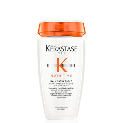 KÉRASTASE | NUTRITIVE | BAIN SATIN RICHE | SHAMPOOING NUTRITION D’EXCEPTION POUR CHEVEUX ÉPAIS SECS À TRÈS SECS | 250 ML