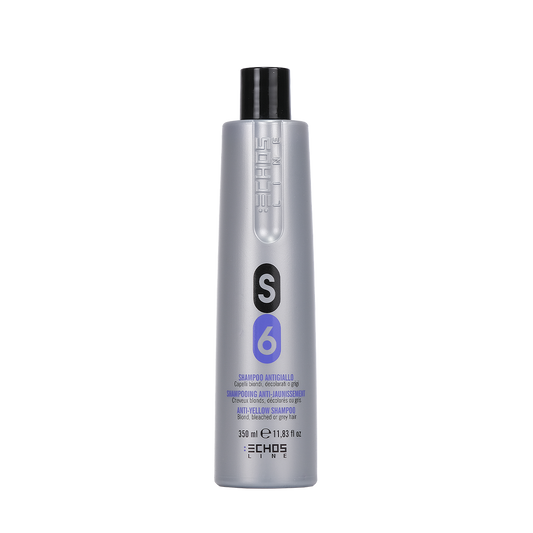 ECHOSLINE S6 SHAMPOING ANTI-JAUNE POUR CHEVEUX BLONDS BLANCHIS ET GRIS BLONDS